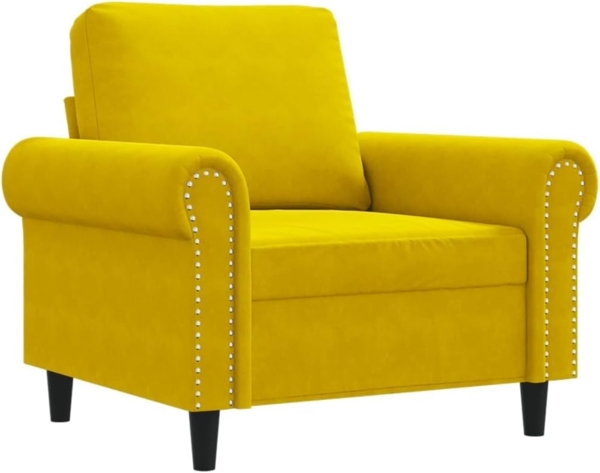 vidaXL 2-Sitzer-Sofa Gelb 120 cm Samt 359525