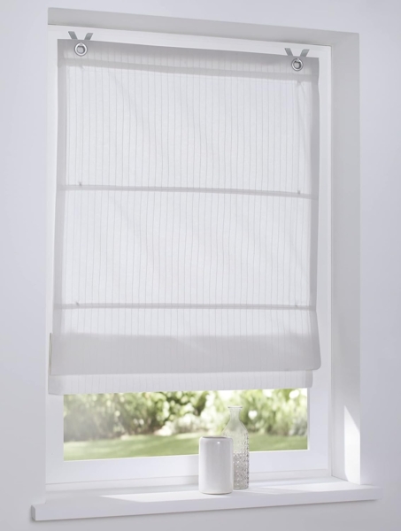 Kutti Raffrollo Verlock, mit Hakenaufhängung, ohne Bohren, blickdicht, Baumwolle, Hakenaufhängung