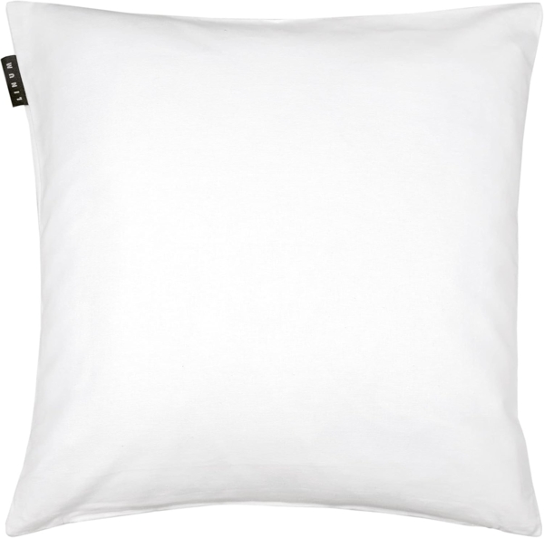 LINUM ANNABELL Elegant Kissenhülle 50x50 cm, 100% Baumwolle, Maschinenwaschbar, Weiß