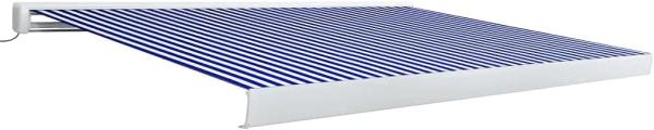 vidaXL Motorisierte Kassetten-Markise 350x250 cm Blau und Weiß 3052656