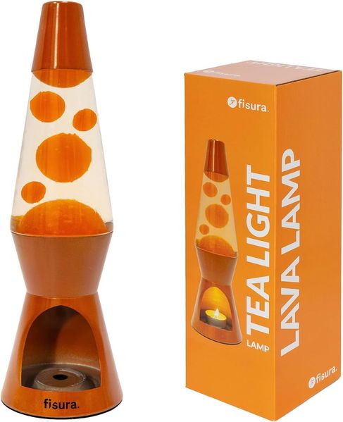 FISURA – Lavalampe mit Kerze. Lavalampe ohne Strom. Terrakotta Lavalampe. Umweltfreundliche Lampe. Originelles Geschenk. 29x8,5 cm (Kerze nicht enthalten), LLC2410358