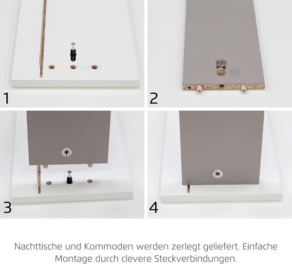 rauch Aditio Box, Kommode, 2-türig, 4 Schubladen, mit Softclose-Funktion, Farbe Beige, BxHxT 120x81x42cm Bild 9