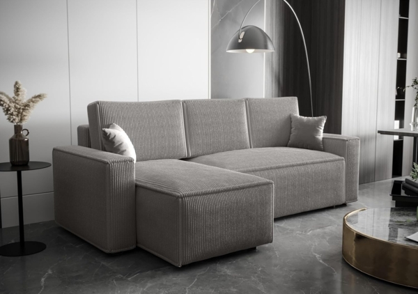 ALTDECOR Ecksofa BALLARO L, Couch mit Schlaffunktion, Wohnzimmer - Wohnlandschaft