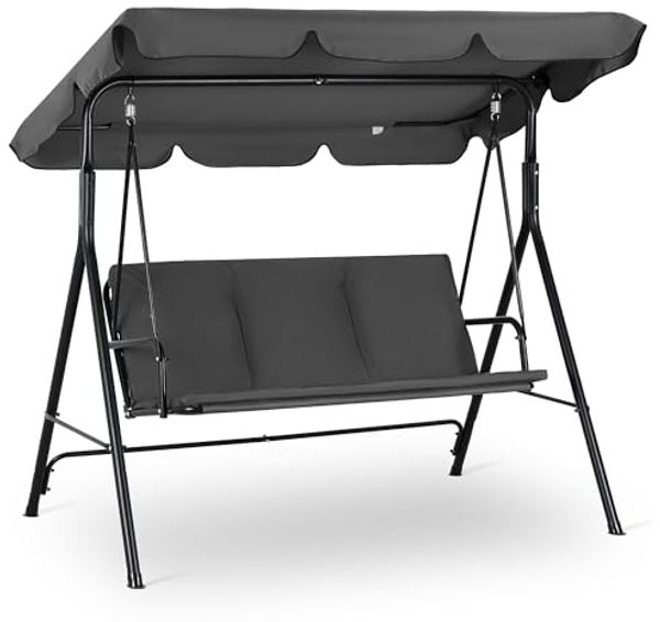Strattore Hollywoodschaukel Gartenschaukel / Gartenliege 175 x 110 x 153 cm - Anthrazit