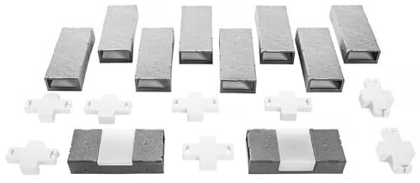 HTI-Living Brick 10-teilig Grau Beetumrandung Nessa Solar