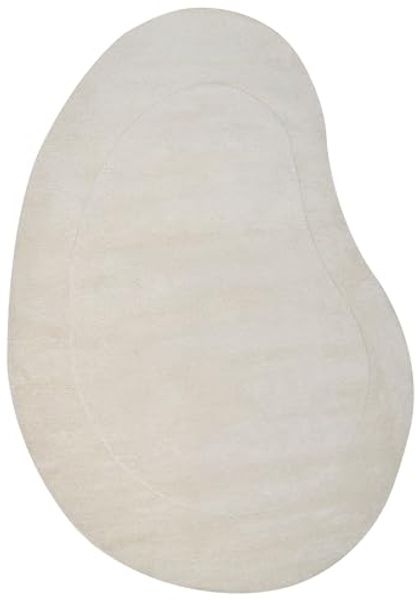 Teppich Viskose hellbeige 160 x 230 cm Kurzflor MASSO