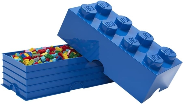 LEGO Aufbewahrungsstein, 8 Noppen, Stapelbare Aufbewahrungsbox, 12 l, blau Bild 2