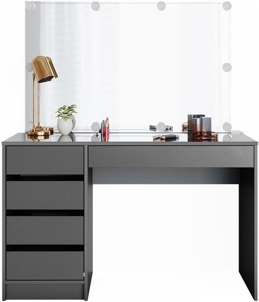 Schminktisch Sherry Anthrazit 120 cm mit LED Beleuchtung Vicco Bild 7
