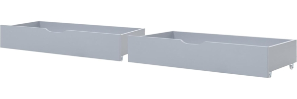 Bettschublade 2er Set Kiefernholz CRONAT Grau