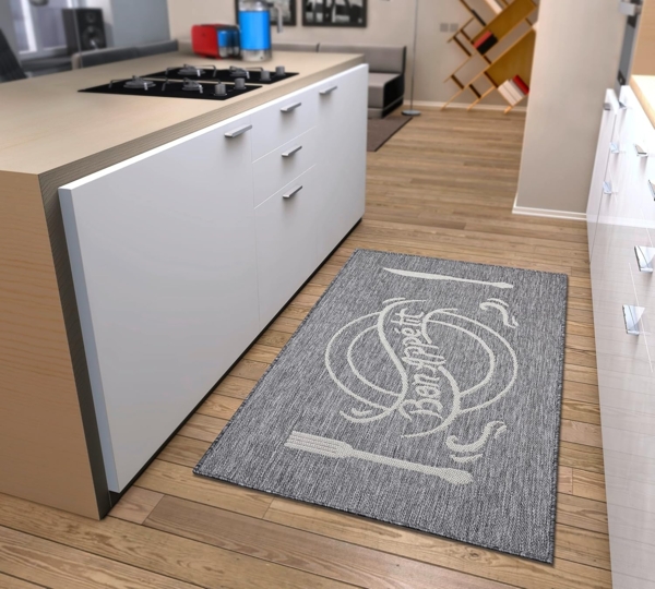 HANSE Home Küchenläufer Bon Appetit, rechteckig, Höhe: 5 mm, Läufer, Rutschfest, Küchenteppich, Küche, Teppich, Pflegeleicht