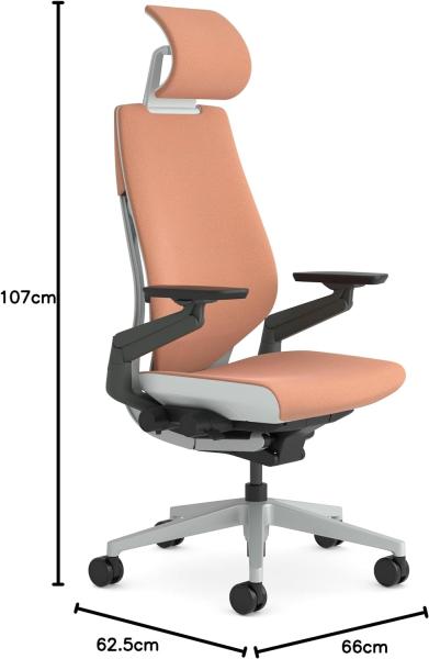 Steelcase Gesture Bürostühle, Stainless Steel, Kaki, One Size Bild 3