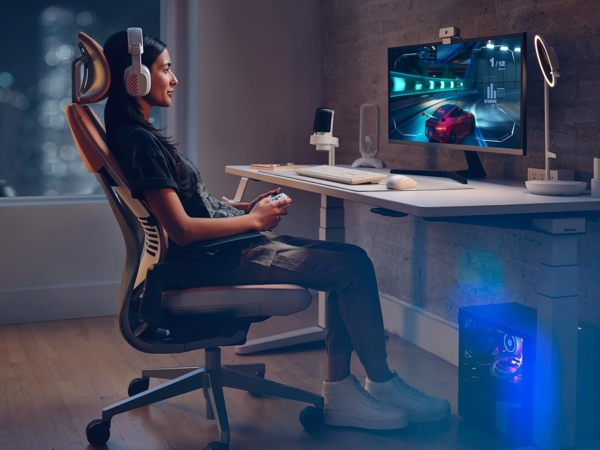 Steelcase Gesture Bürostühle, Stainless Steel, Kaki, One Size Bild 9