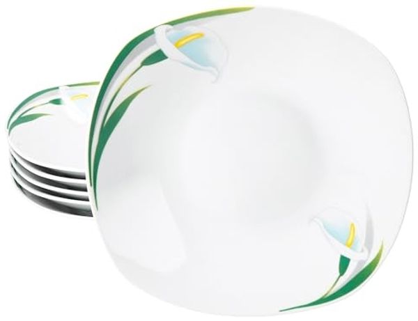 MamboCat Suppenteller 6x White Calla Suppenteller 450ml Porzellan 6 Pers. tiefe Teller