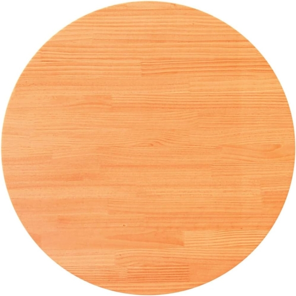 vidaXL Tischplatte Rund Wachsbraun Ø80x2,5 cm Massivholz Kiefer 847129
