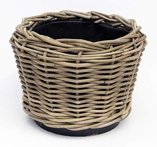 Van der Leeden Blumentopf Blumenkorb Blumentopf Pflanzkübel Rattan Weide Sylter Korb Drypot (1 St), 27x20 cm, Rattan, 4,5 L, Naturprodukt, incl. Kunststoffeimer