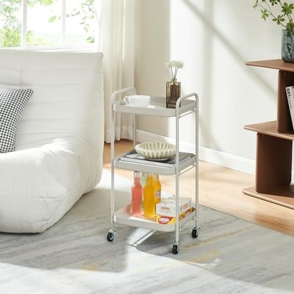 Servierwagen Kelevn 67x33x31 cm Stahl Grau [en. casa]