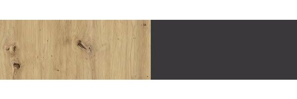 Wohnzimmer-Set Maidstone Wohnwand 4-teilig Sand Grange Eiche anthrazit Bild 4