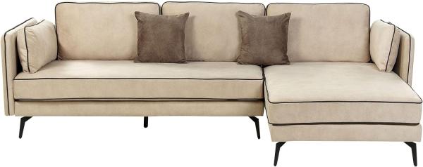 Ecksofa ALTAN Beige Samtstoff