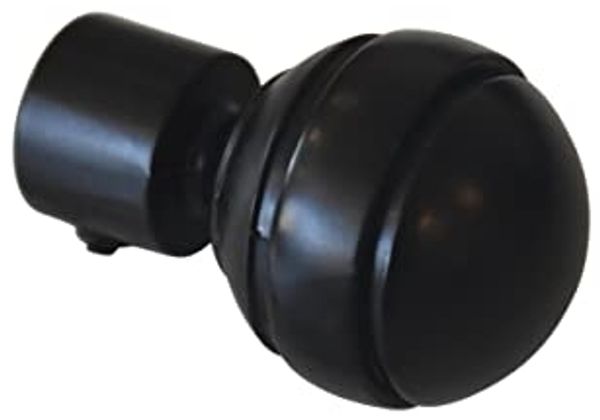 Gardinia Endstück für Gardinenstange Chicago Kugel für Ø 20 mm schwarz-matt