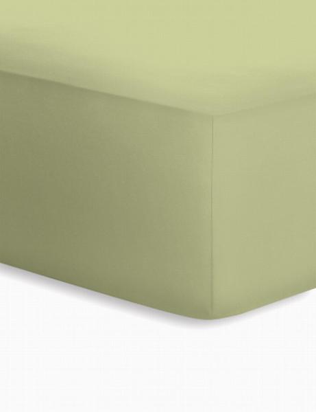 Schlafgut - Boxspring Spannbetttuch für Matratzen mit oder ohne Topper, für Höhen von ca. 25 - 40 cm, Größe: 120/130 x 190/200/210/220 cm, Farbe: 286 - Lind