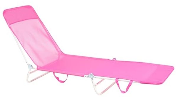 Sonnenliege KASTORIA mit Relaxfunktion Metall Fuchsia