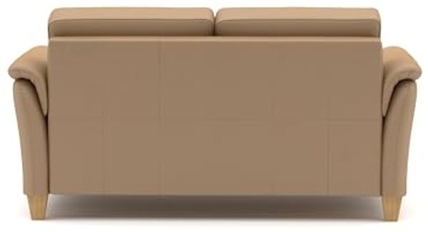 CAVADORE Leder 3er-Sofa Palera / Landhaus-Couch mit Federkern + massiven Holzfüßen / 179 x 89 x 89 / Leder Beige Bild 5