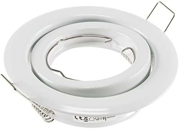 Decken Einbaustrahler Rund 98mm schwenkbar für 50mm LED Lampen