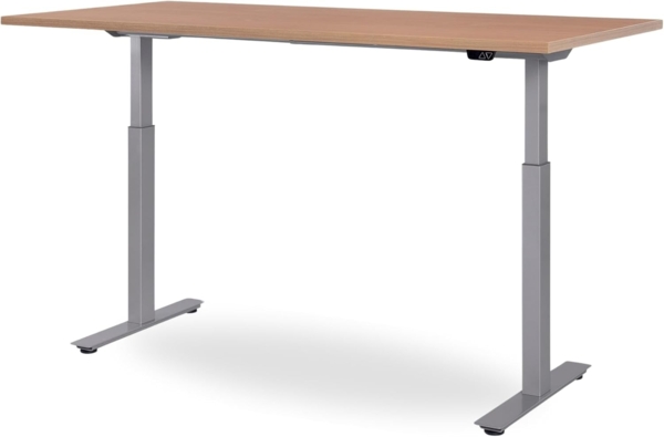 180 x 80 cm WRK21® SMART - Elmau Buche / Grau elektrisch höhenverstellbarer Schreibtisch