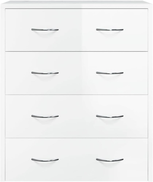 vidaXL Kommode mit 4 Schubladen 60x30,5x71 cm Hochglanz-Weiß 342579 Bild 5