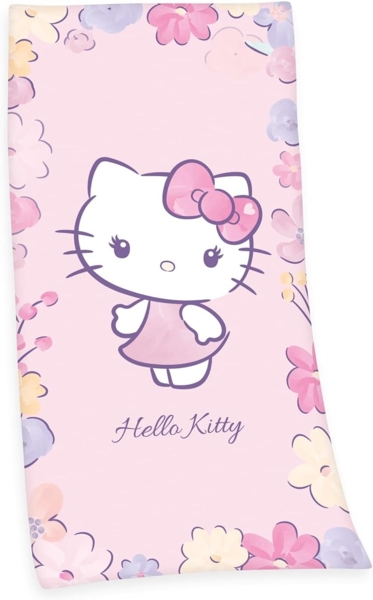 Hello Kitty Badetuch Hello Kitty, Velours (1-St), hochfarbig bedruckt
