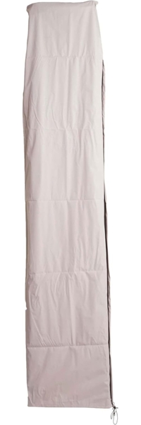 Schutzhülle HWC für Ampelschirm bis 4,3 m (3x3 m), Abdeckhülle Cover mit Reißverschluss ~ creme-grau
