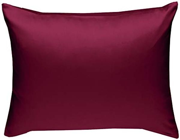 Bettwaesche-mit-Stil Mako-Satin / Baumwollsatin Bettwäsche uni / einfarbig pink Kissenbezug 70x90 cm