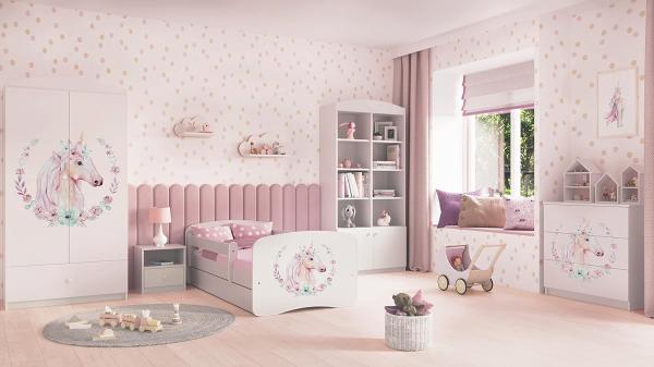 Bjird Kinderbett Babydream 180x80 cm 160x80 cm 140x70 cm (optional mit Matratze, mit Schublade Rausfallschutz und Lattenrost), verschieden Farben und Varianten für Mädchen und Jungen Bild 3