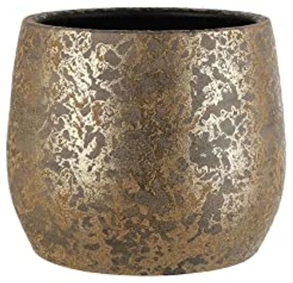 Mica Decorations Blumentopf Terracotta Clemente Ø 32 x 25,5 cm gold