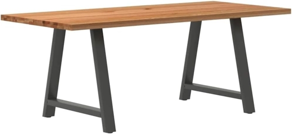 Esstisch Hellbraun 200 x 90 x 74 cm Massivholz Eiche Rechteckig 3304222
