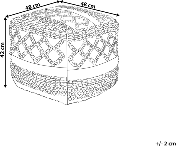 Pouf bunt 42x48 cm SAGAR Bild 3