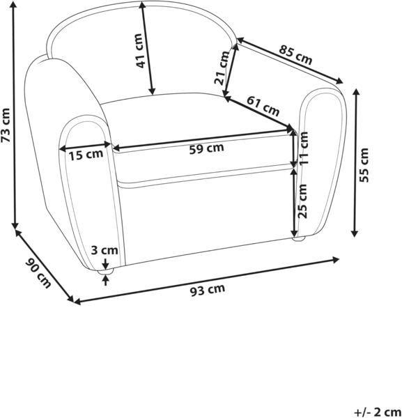 Sessel ELLEDE Bouclé Hellbeige Bild 3