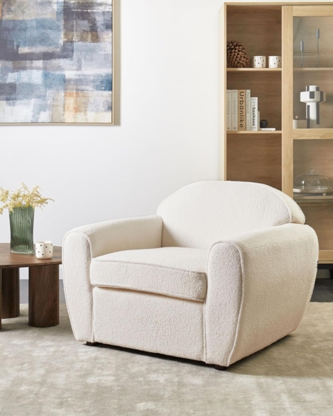 Sessel ELLEDE Bouclé Hellbeige Bild 2