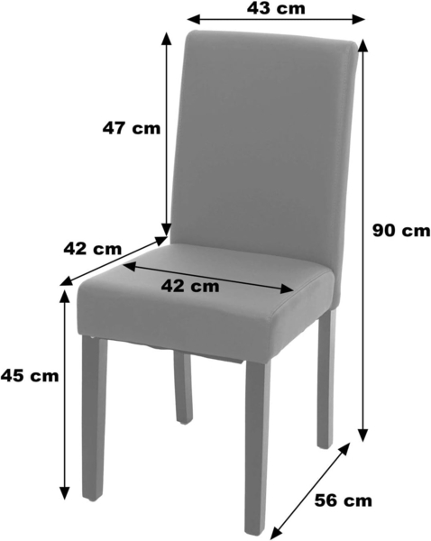 2er-Set Esszimmerstuhl Stuhl Küchenstuhl Littau ~ Leder, braun, helle Beine Bild 2