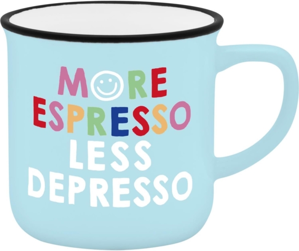 Espressotasse Espresso Kaffee Tasse Emailleoptik Geschenk Sheepworld MORE 74748