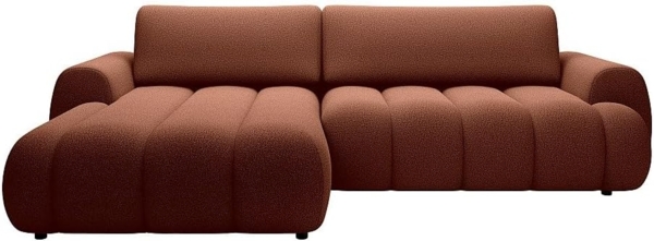 Vente-unique - Ecksofa mit Schlaffunktion - Ecke links - Stoff - Terrakotta - FRIDORA Bild 3