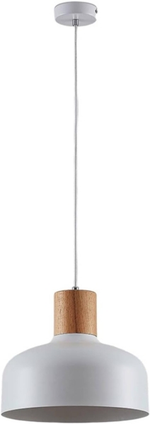 Lindby Hängeleuchte Carlise, Metall, Weiß IP20, 1 x 60 W