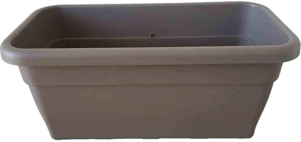 Siena Garden 226-003GA Basic Blumenkasten 60 cm eckig, 60x30x25,7 cm, Kunststoff, taupe