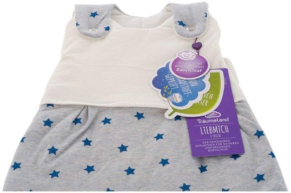 Träumeland Babyschlafsack LIEBMICH 3tlg. Set Größe 80/86 Sternentraum blau Bild 8
