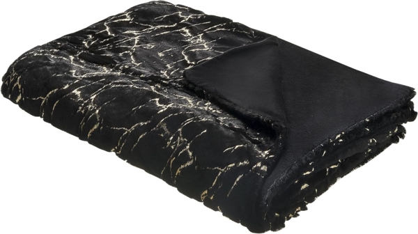 Beliani 'GODAVARI' Tagesdecke, Polyester, schwarz, 130x180 cm