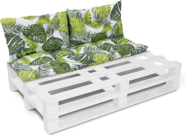 Amilian Palettenkissen - Sitzkissen - Stuhlkissen - Bankauflage - Set: 40x120cm + 2 x40x60cm, 3er Set - Bankauflage - Gartenkissen - Bankkissen für Europaletten