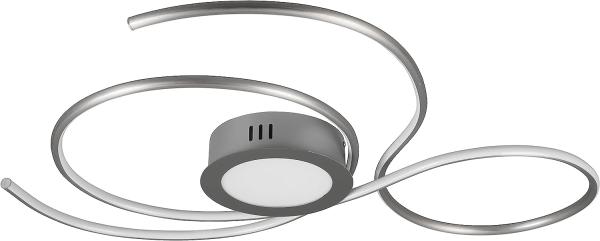 Große LED Deckenleuchte JIVE mit Fernbedienung, Breite 80cm, Silber