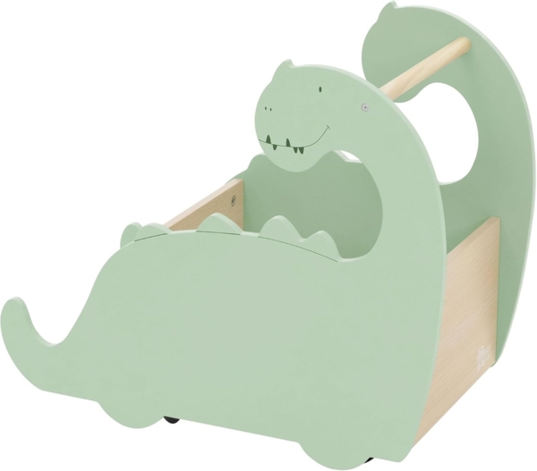 Joyz Spielzeugtruhe Kinderregal Kindermöbel Kinderzimmerregal Spielzeug Spielzimmer Möbel, Dino Spielzeugkiste mit 4 Rollen ideal als Lauflernwagen MDF / Kiefe