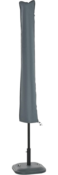 Outsunny Sonnenschirm-Schutzhülle Schirm-bezug mit Reißverschluss (Gartenschirm-Schutzhülle, 1-St, Schirmschutzhaube Abdeckung), Oxford-Polyester, Grau, 178 x 25,35 cm