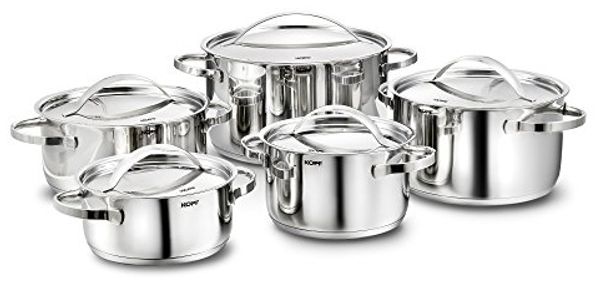 Kopf Topf-Set Kochtopfset Stilo, Edelstahl (5-tlg), inkl. 5 Edelstahldeckel, Induktion